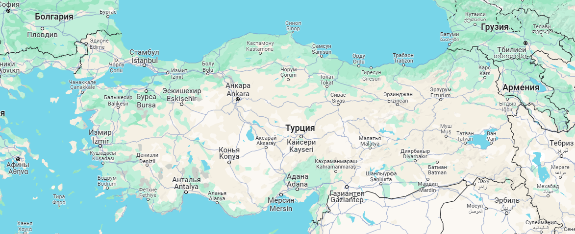 map turki