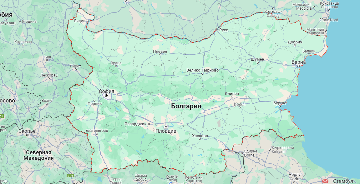 map bulgaria